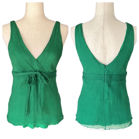 J. Crew Tops - J.Crew Vibrant Green Silk Top